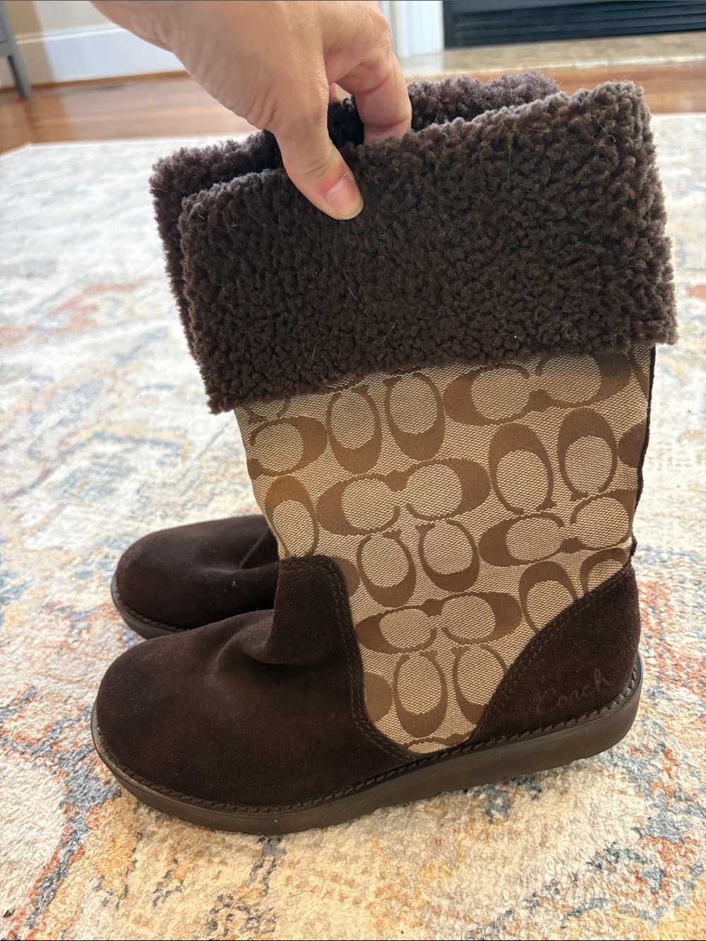 Coach suede brown boots